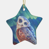 Aurora Starshine Owl. Keramisch Ornament (Links)