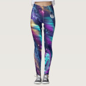 Aurora Stelsel Nevel Droompatroon Leggings (Voorkant)