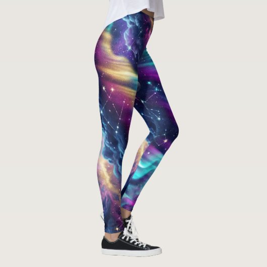 Aurora Stelsel Nevel Droompatroon Leggings (Rechts)