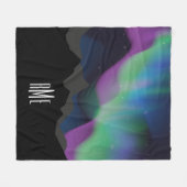 Aurora Sterrennacht Monogrammed Fleece Deken (Voorkant (Horizontaal))