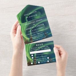 Aurora Sterrennacht Stars Sky Weddenschap All In One Uitnodiging