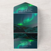 Aurora Sterrennacht Stars Sky Weddenschap All In One Uitnodiging (Buitenkant)