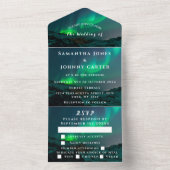 Aurora Sterrennacht Stars Sky Weddenschap All In One Uitnodiging (Binnen)