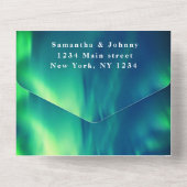 Aurora Sterrennacht Stars Sky Weddenschap All In One Uitnodiging (Achterkant)