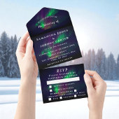 Aurora Sterrennacht Stars Sky Weddenschap All In One Uitnodiging