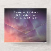 Aurora Sterrennacht Stars Sky Wedding All In One Uitnodiging (Achterkant)