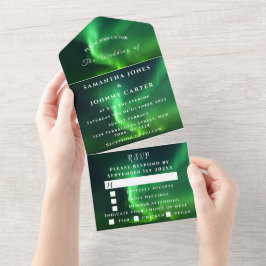 Aurora Sterrennacht Stars Sky Wedding All In One Uitnodiging