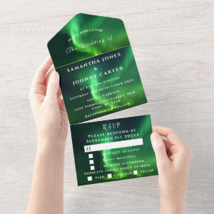 Aurora Sterrennacht Stars Sky Wedding All In One Uitnodiging