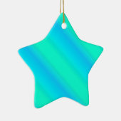 Aurora stripes - blauw, aqua, turquoise keramisch ornament (Rechts)