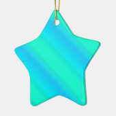 Aurora stripes - blauw, aqua, turquoise keramisch ornament (Links)