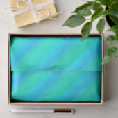 Aurora stripes - blauw, aqua, turquoise tissuepapier (Geschenk)