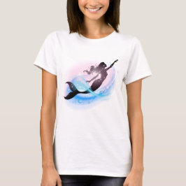 Aurora Tide Mermaid – Dreamy Feminine Ocean Art T-shirt
