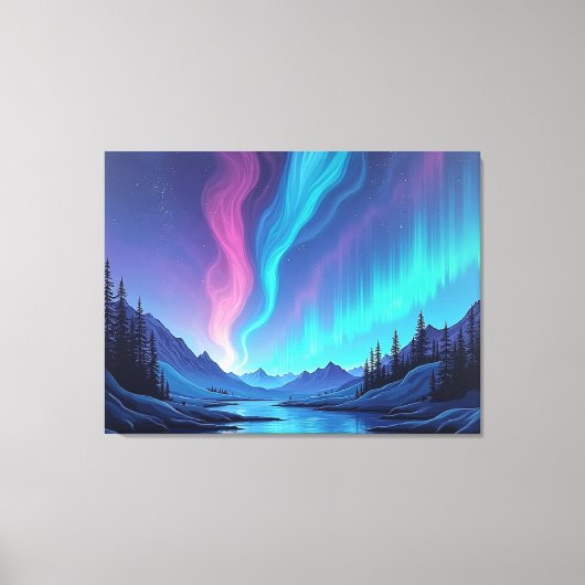 Aurora Tide – Premium 40"x32" Fluid Art Canvas (Voorkant)
