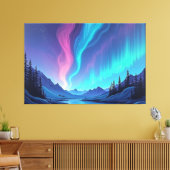 Aurora Tide – Premium 60"x40" Fluid Art Canvas Afdruk (Insitu (Woonkamer))