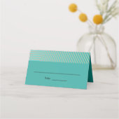 Aurora Turquoise Stripes Wedding Place Card Plaatskaartje (Voorkant)