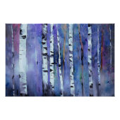 Aurora tussen de berken perfect poster (Voorkant)