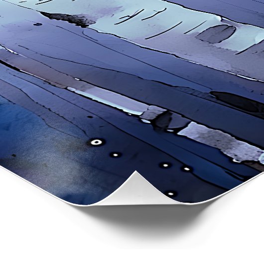 Aurora tussen de berken perfect poster (Hoek)