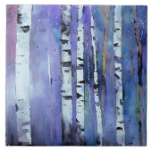 Aurora tussen de berken tegeltje (Voorkant)