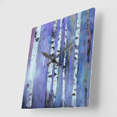 Aurora tussen de berken vierkante klok (Hoek)