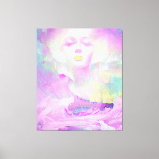 Aurora van Clive Henry roze pastels Canvas Afdruk (Voorkant)
