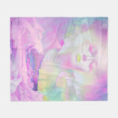 Aurora van Clive Henry roze pastels Fleece Deken (Voorkant (Horizontaal))