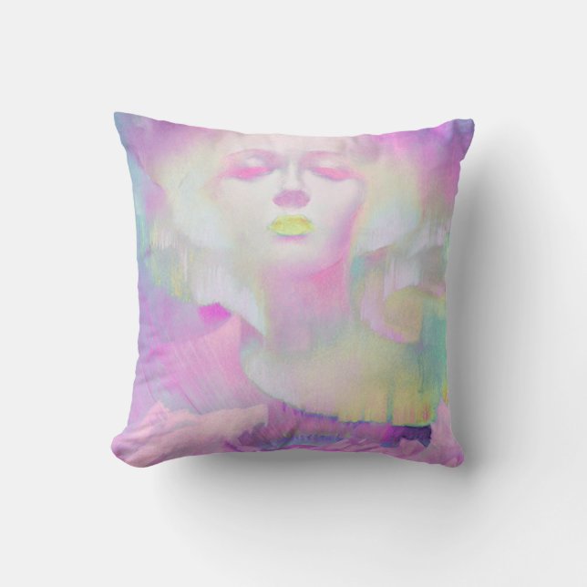 Aurora van Clive Henry roze pastels Kussen (Voorkant)