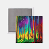 Aurora voorbij bos magneet (Voorkant / Achterkant)