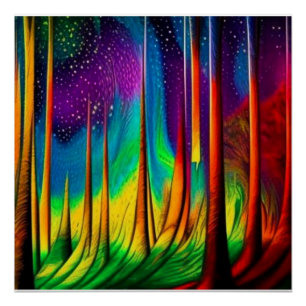 Aurora voorbij bos perfect poster