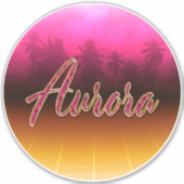 Aurora Vorname Name golden pink Aufkleber Sticker (Voorkant)
