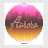 Aurora Vorname Name golden pink Aufkleber Sticker (Vel)
