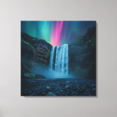 Aurora Waterval Canvas – Mystieke Natuur Print (Voorkant)
