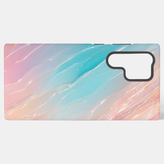 Aurora Wave Pastel Gradient Phone Case Samsung Galaxy Hoesje (Achterkant horizontaal)