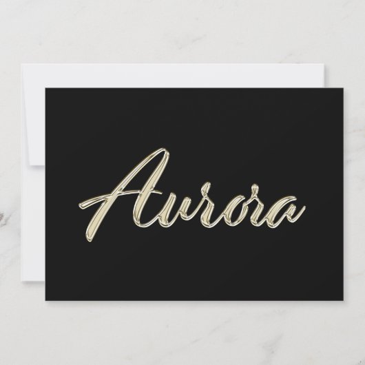 Aurora white gold Handwriting Karte Kaart (Voorkant)