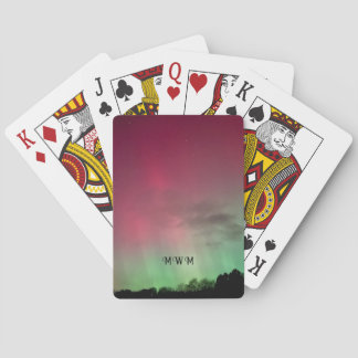 Aurora with Stars and Initials Playing Cards Pokerkaarten