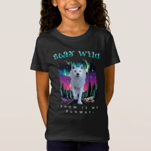 Aurora Wolfcore Blijf Wild Citaten Kunst T-shirt