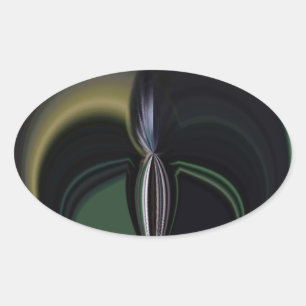 Aurora's Embrace: kosmische caleidoscoop Ovale Sticker