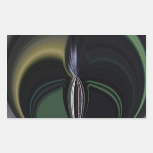 Aurora's Embrace: kosmische caleidoscoop Rechthoekige Sticker (Voorkant)