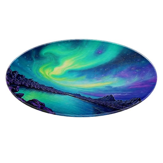 Aurora's Magical Night Sky Dance Design Snijplank (Hoek)