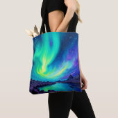 Aurora's Magische Night Sky Dance Ontwerp Tote Bag (Dichtbij)