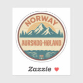 Aurskog-Høland, Noorwegen Norway Sticker (Vel)