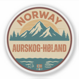 Aurskog-Høland, Noorwegen Norway Sticker