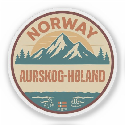 Aurskog-Høland, Noorwegen Norway Sticker (Voorkant)