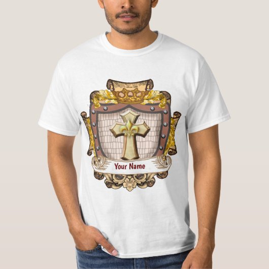 Aurum Family Crest Achternaam T-shirt (Voorkant)