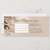 Aurum Textured Gold Marble Gift Certificate (Achterkant)