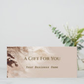 Aurum Textured Gold Marble Gift Certificate (Staand voorkant)
