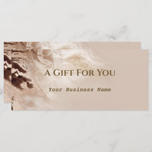 Aurum Textured Gold Marble Gift Certificate (Voorkant / Achterkant)