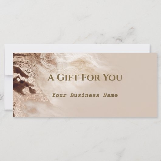 Aurum Textured Gold Marble Gift Certificate (Voorkant)