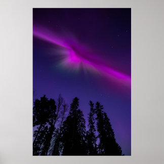 Aury Borealis Nachtelijke Hemel Natuur Poster