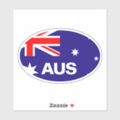 AUS landcode Australische vlag ovale vinyl auto Sticker (Vel)