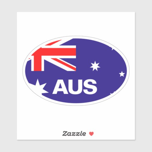 AUS landcode Australische vlag ovale vinyl auto Sticker (Vel)